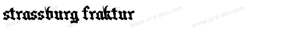 strassburg fraktur字体转换